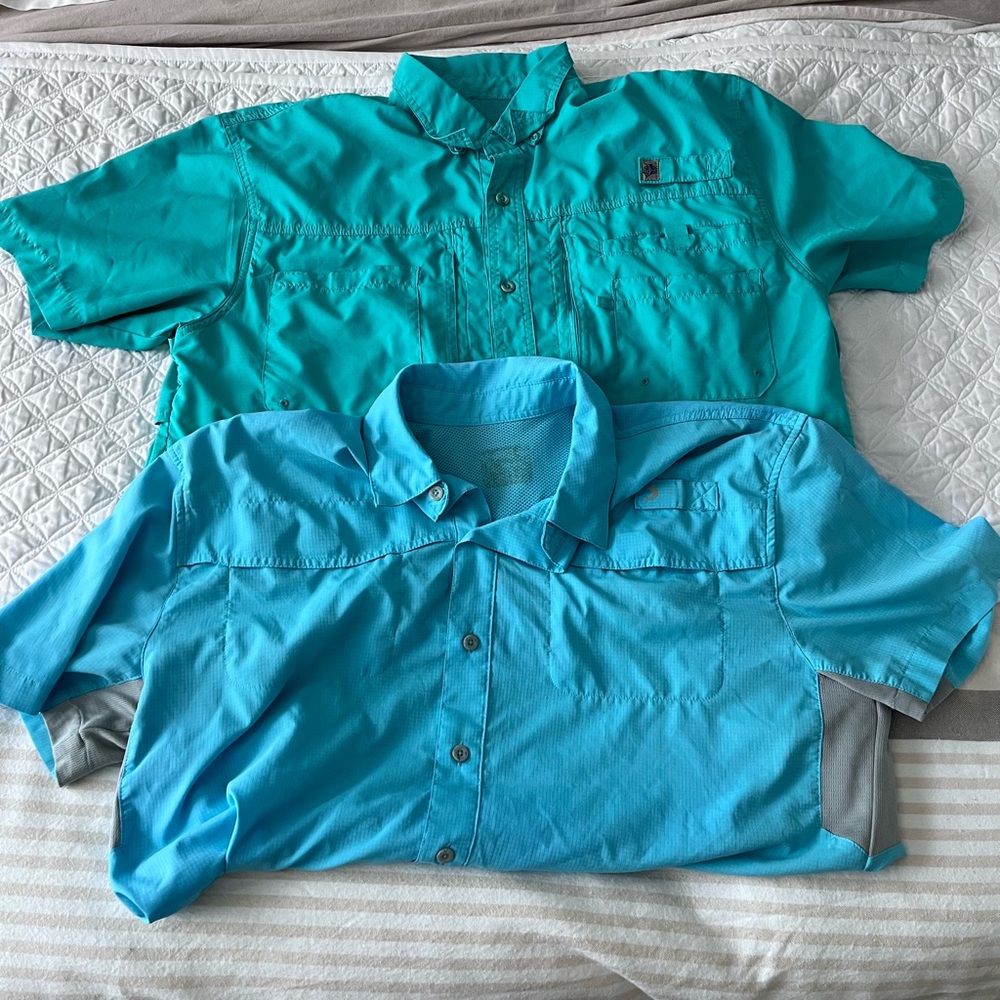 Bundle of 2 Reel Legends fishing shirts